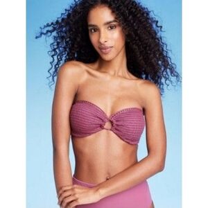 NEW Shade & Shore Crochet Bandeau Bikini Top